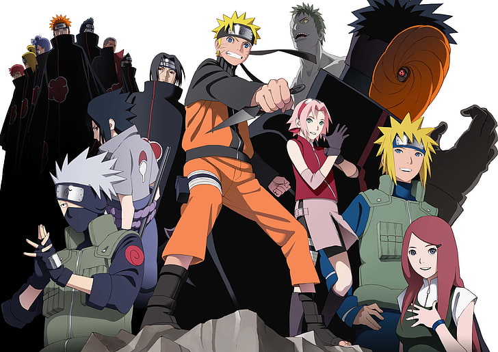 Naruto Shippuden characters digital wallpaper, Anime, Akatsuki (Naruto)