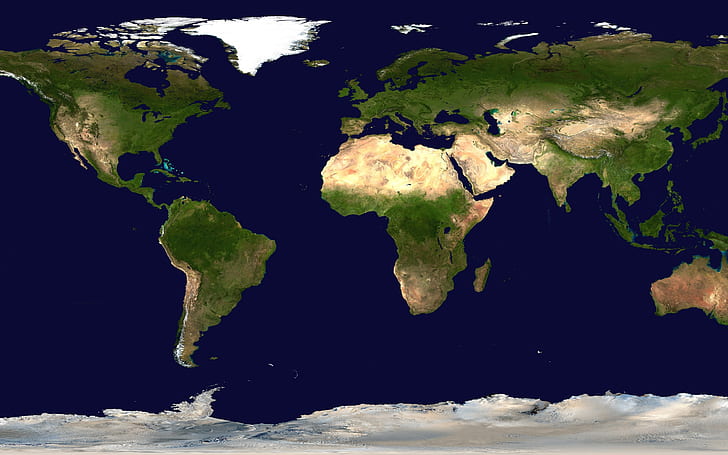 Clean World Map, green, blue, simple, HD wallpaper
