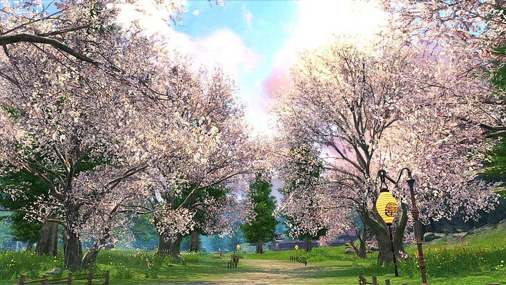 PC gaming, Blade and Soul, screen shot, tree, plant, beauty in nature, HD wallpaper