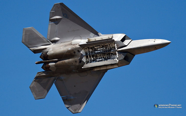 F-22 Raptor, air vehicle, airplane, sky, mode of transportation, HD wallpaper