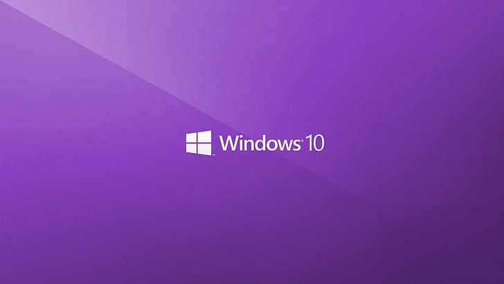Windows 10, Minimalism, Logo, Purple HD wallpaper