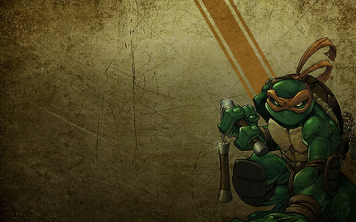 Teenage Mutant Ninja Turtles TMNT Michaelangelo HD, cartoon/comic