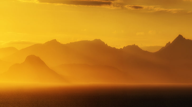 Golden Sunset, Isle of Arran, Scotland, Europe, United Kingdom, HD wallpaper