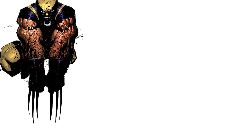 X-Men Wolverine wallpaper, comics, copy space, white background, HD wallpaper