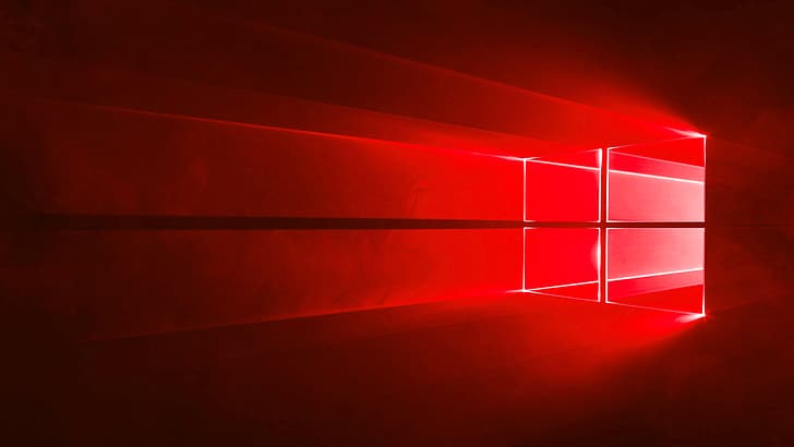 red, Windows 10, black HD wallpaper