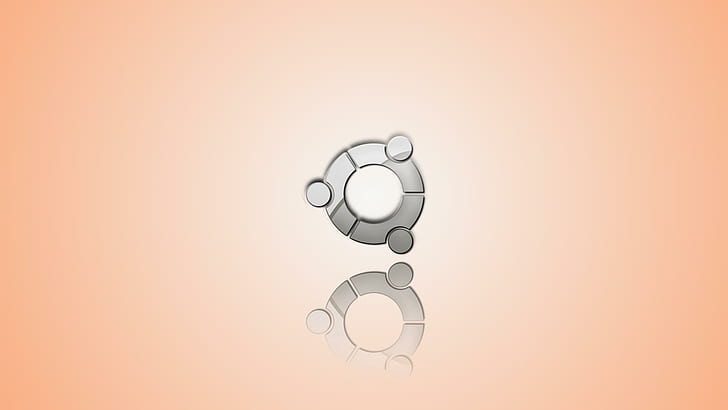 Linux, Ubuntu, gray round logo, HD wallpaper