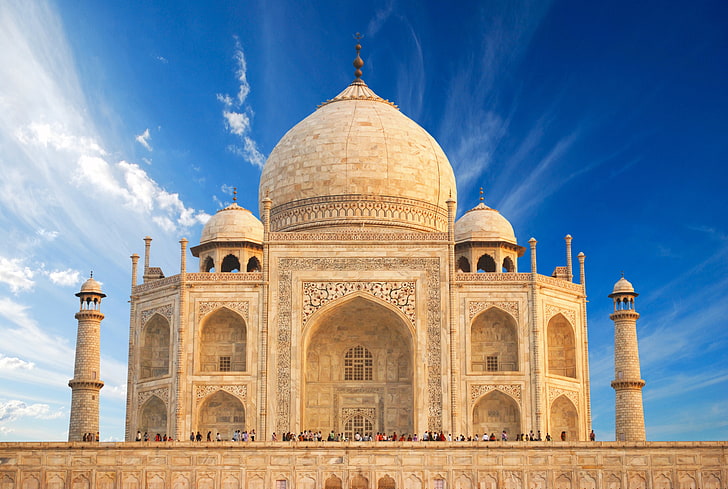 brown mosque, castle, India, monument, temple, Taj Mahal, The Taj Mahal, HD wallpaper