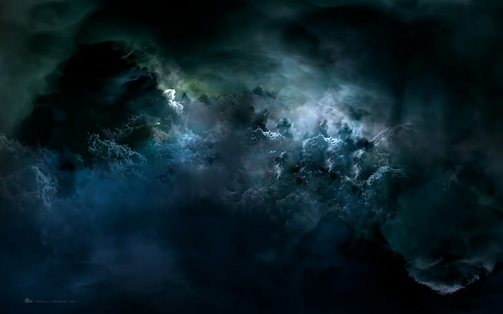 black, cloud, nebula, planet, scientific, HD wallpaper