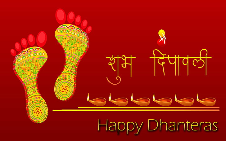Greeting Happy Diwali Dhanteras Card Full Hd Wallpaper 3840×2400