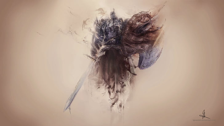 knight with shield and sword digital wallpaper, Dark Souls, Dark Souls II, HD wallpaper