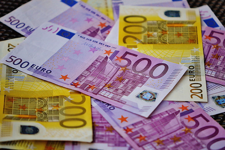 500 Euro banknote, money, banknotes, currency, paper Currency