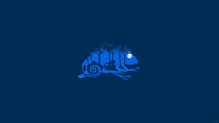 blue background, frog, rabbits, simple background, eyes, grass, HD wallpaper