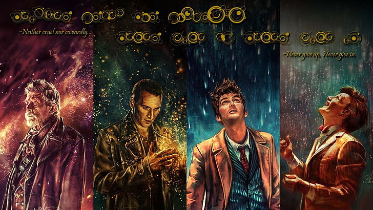 Doctor Who wallpaper, The Doctor, John Hurt, Christopher Eccleston