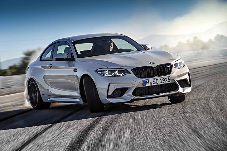 2019 Cars, 4K, BMW M2 Competition, mode of transportation, motor vehicle, HD wallpaper