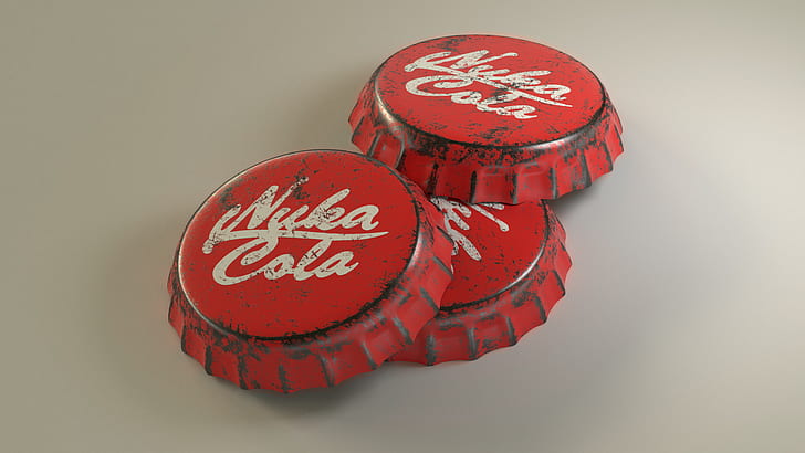 Fallout 3, Nuka Cola, Bottle Caps, HD wallpaper