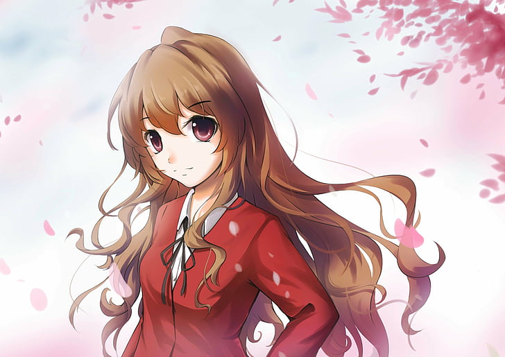 HD wallpaper: Anime, Toradora!, Brown Hair, Girl, Long Hair, School Uniform  | Wallpaper Flare