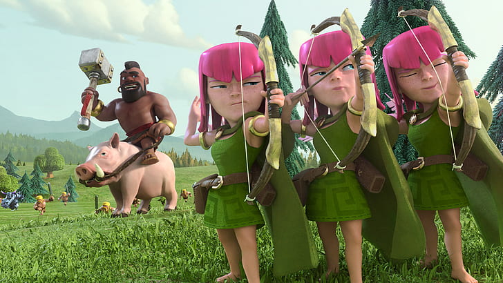 Clash of Clans, Archers, Bow and Arrows, HD wallpaper