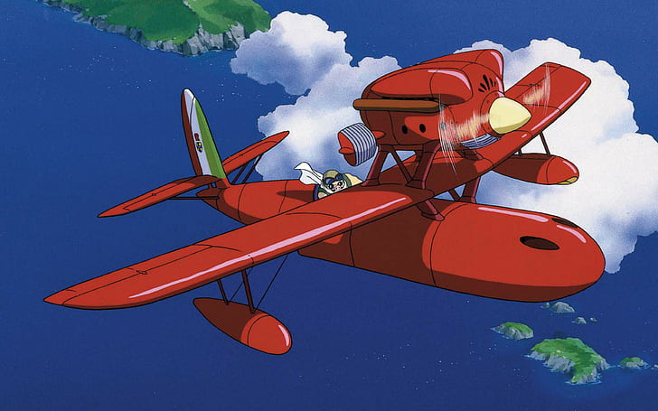 porco rosso, marco pagot backgrounds, airplane, pilot, download 3840x2400 porco rosso, HD wallpaper