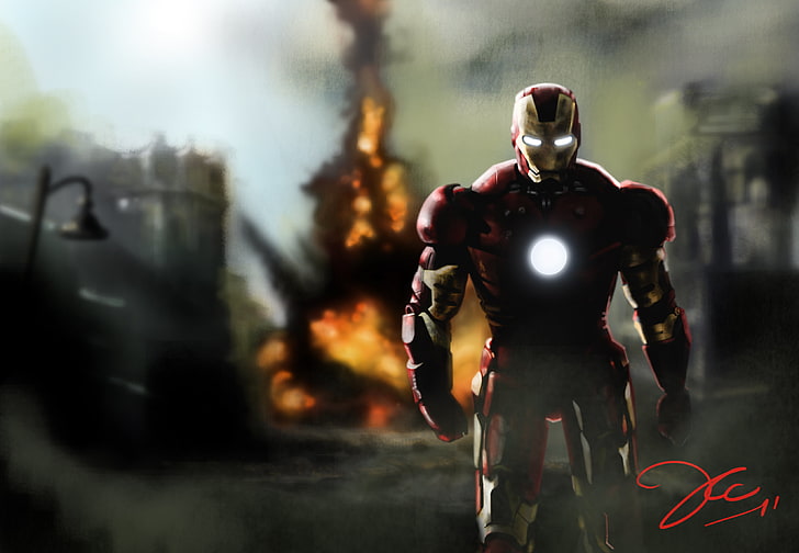 HD wallpaper: Marvel Iron-Man wallpaper, the explosion, people, Iron Man,  Robert Downey ml | Wallpaper Flare