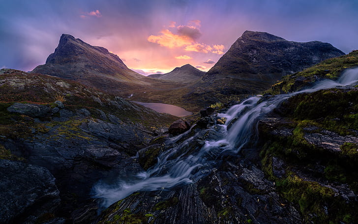 Romsdalen Valley In Norway Sunrise Morning Light Desktop Hd Wallpaper For Pc Tablet And Mobile 3840×2400, HD wallpaper