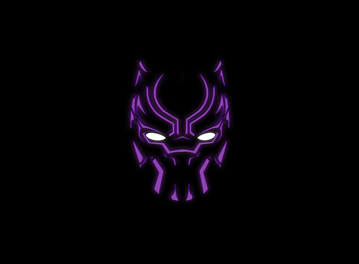 Black Panther, Black Panther logo, Movies, The Avengers, black background, HD wallpaper