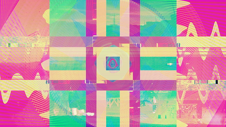 glitch art, LSD, abstract, multi colored, pattern, backgrounds, HD wallpaper