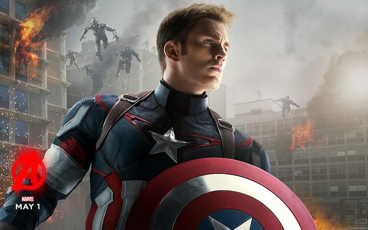 Avengers Age Of Ultron Captain America Marvel Poster Hd Desktop Wallpaper 2560×1600
