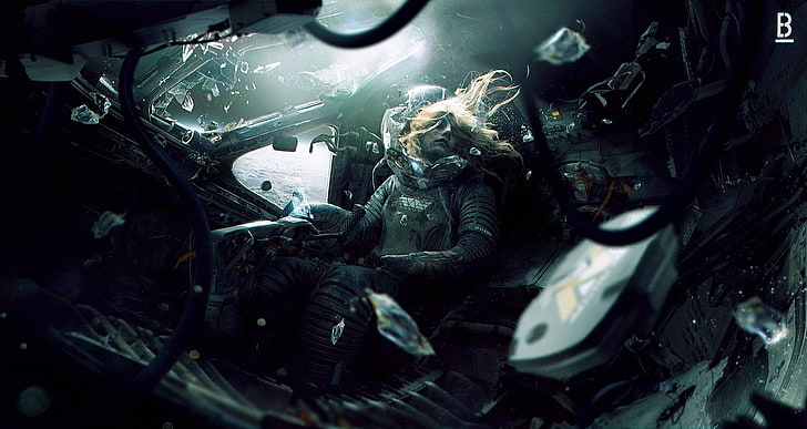 spaceship, astronaut, spacesuit, death, zero gravity, Weyland-Yutani Corporation