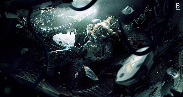 Spaceship, Astronaut, Spacesuits, Death, Space, Zero Gravity, video game, HD wallpaper