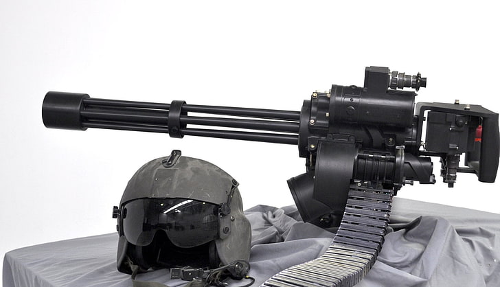 Weapons, M134 Minigun, indoors, security, machinery, protection, HD wallpaper