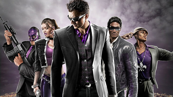 video games saints row saints row the third, young men, group of people