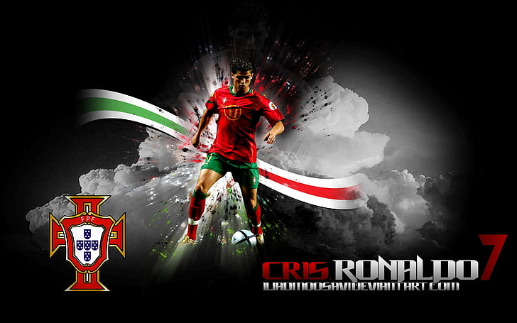 Cris Ronaldo wallpaper, cristiano ronaldo, ball, footballer, sport, HD wallpaper