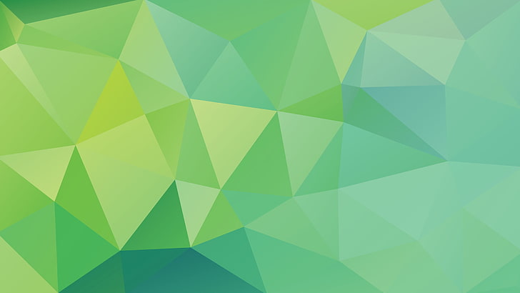 green and teal digital wallpaper, pattern, low poly, green color