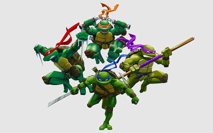 Teenage Mutant Ninja Turtle cover, Raphael, Leonardo, Donatello, HD wallpaper