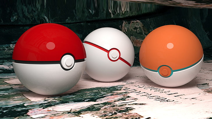 Pokémon, Pokéballs, Poké Balls, premier ball, Gamer, egg, HD wallpaper