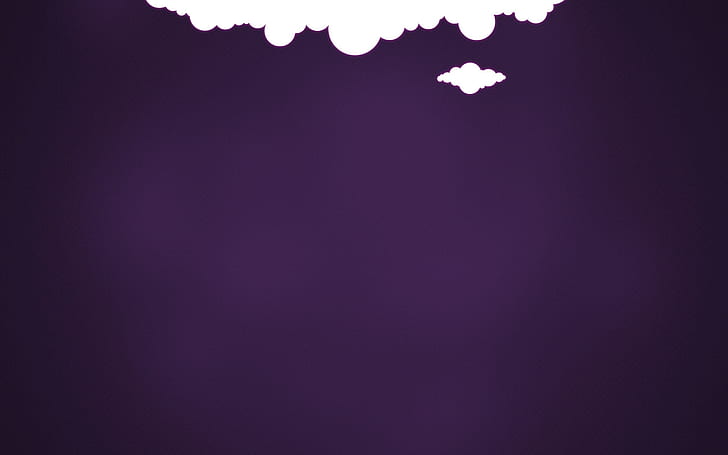 purple, clouds, minimalism, HD wallpaper