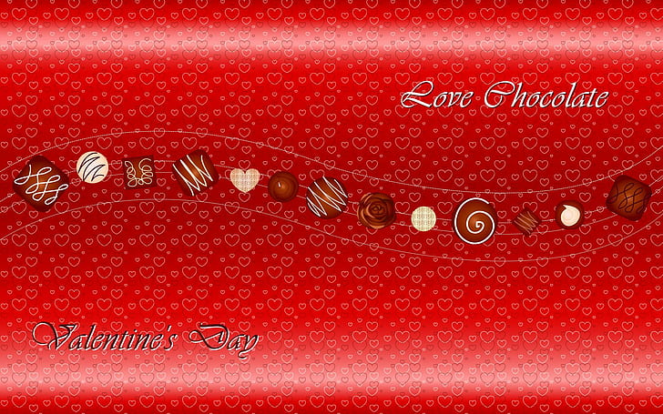 Valentine's Day Chocolates :), love chocolate valentines day, HD wallpaper