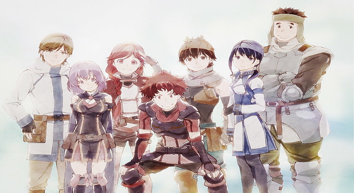Hai to Gensou no Grimgar, anime, group of people, standing