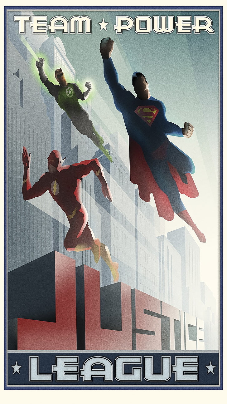 Justice League, men, Batman logo, Superman, Green Lantern, Flash, HD wallpaper