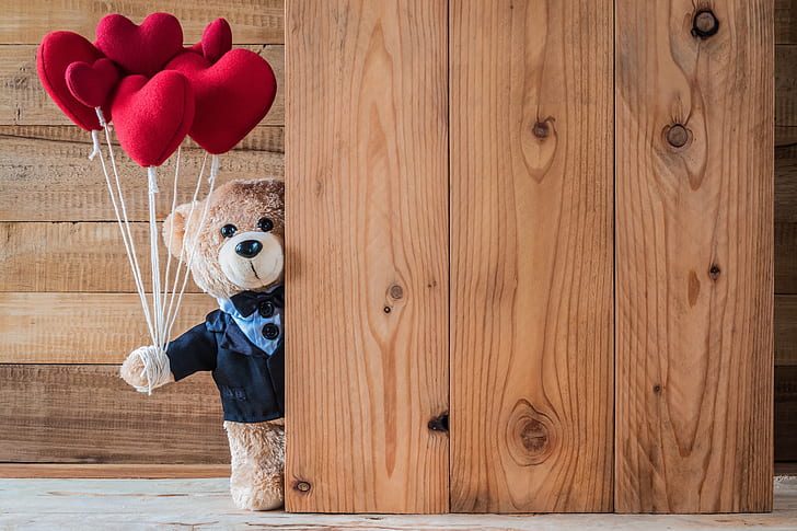 HD wallpaper: Man Made, Stuffed Animal, Heart, Teddy Bear | Wallpaper Flare