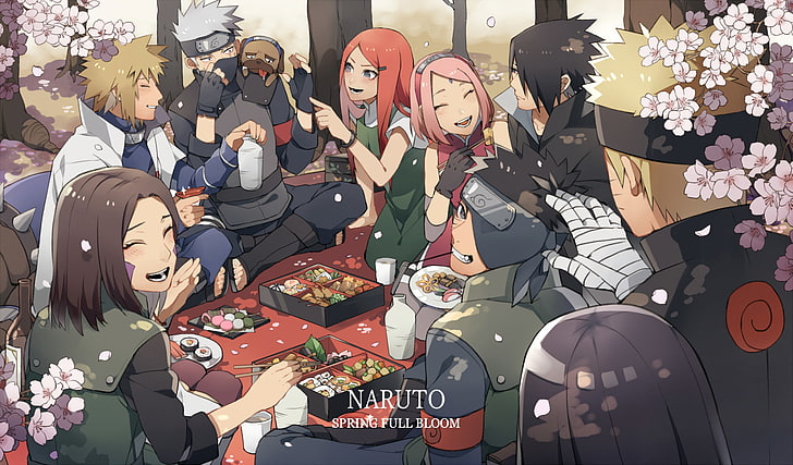 Anime, Naruto, Hinata Hyūga, Kakashi Hatake, Minato Namikaze, HD wallpaper