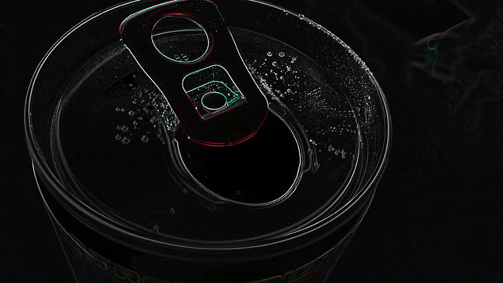 black and gray car steering wheel, can, Pepsi, Coca-Cola, close-up, HD wallpaper