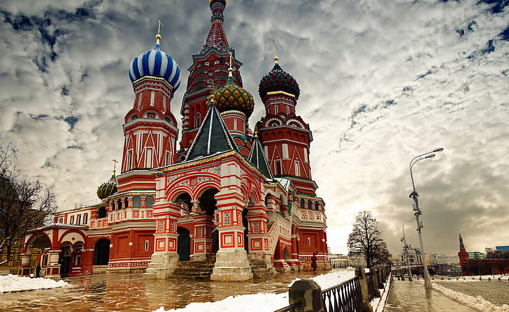 St Basil's Cathedral in Moscow, Russia, Europe, HD wallpaper