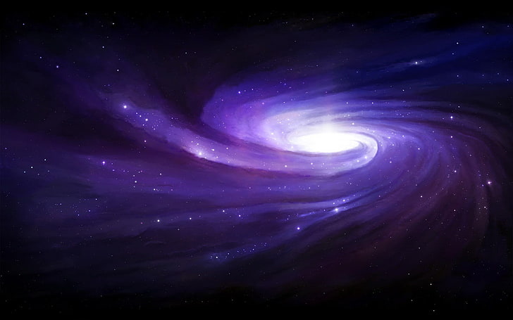 purple galaxy digital wallpaper, stars, spiral, astronomy, star - Space