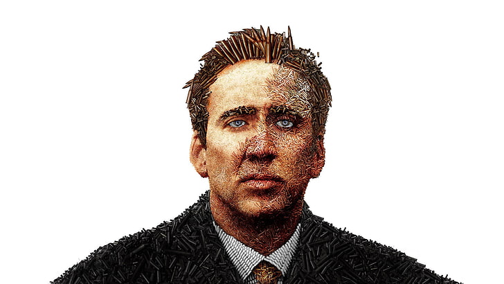 Nicolas Cage wallpaper, white, Bullets, Lord of War, portrait, HD wallpaper
