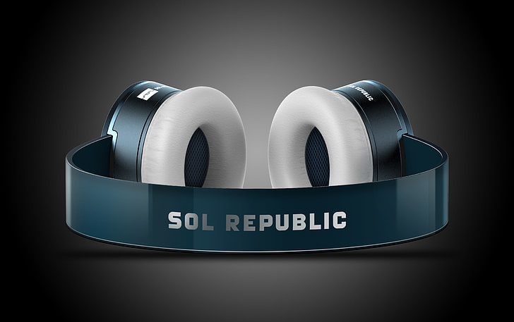 Sol Republic Tracks Ultra Headphones, gray and white Sol Republic wireless headphones, HD wallpaper