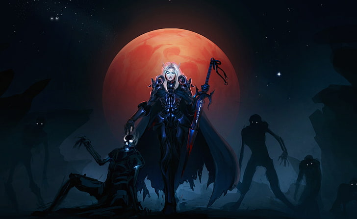 WOW Death Knight Blood Elves, halloween wallpaper, Games, World Of Warcraft, HD wallpaper