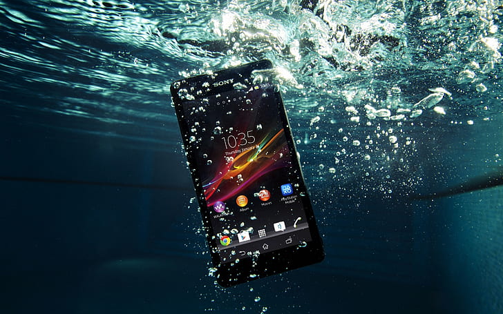 Sony Xperia ZR, black sony android smartphone, HD wallpaper