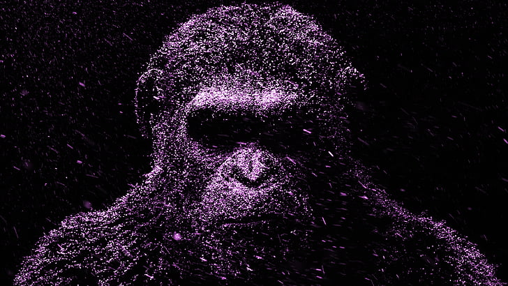 monkey wallpaper, Caesar, War for the Planet of the Apes, Purple