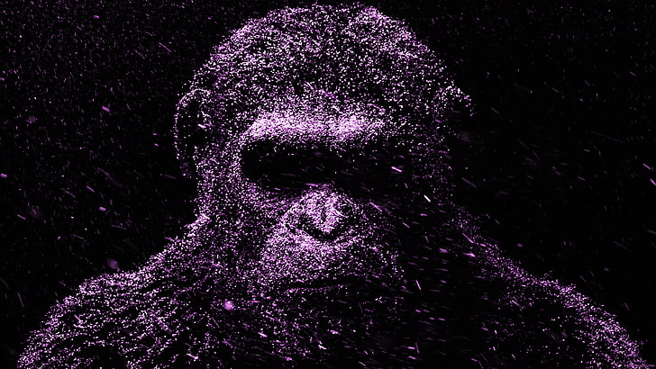Purple, Caesar, War for the Planet of the Apes, 4K, studio shot, HD wallpaper